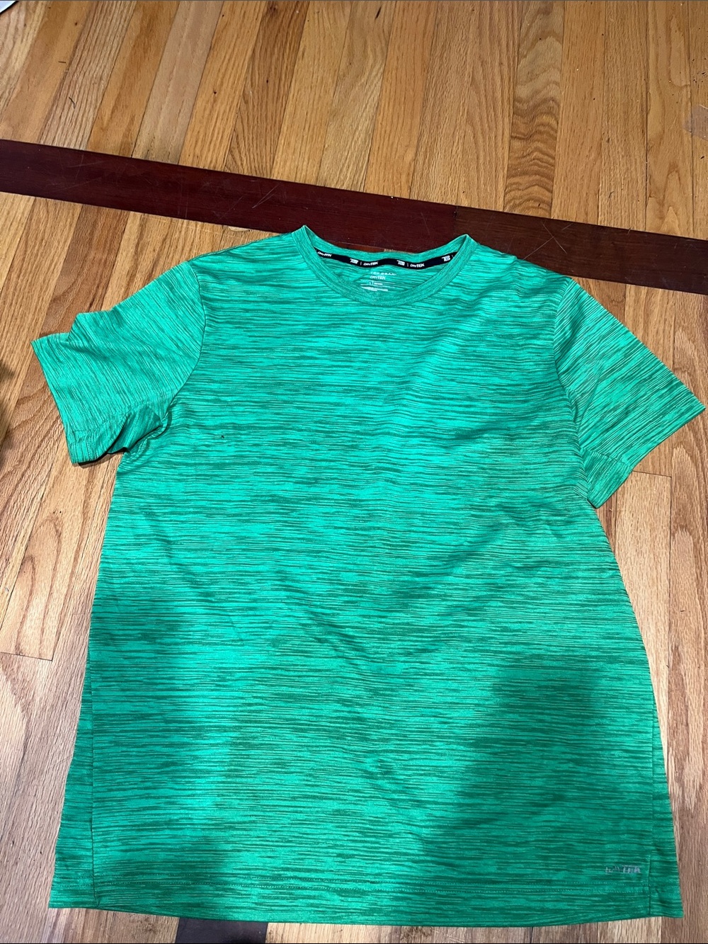 tek gear Men's Heathered Teal Crew Neck Short Sleeve Shirt